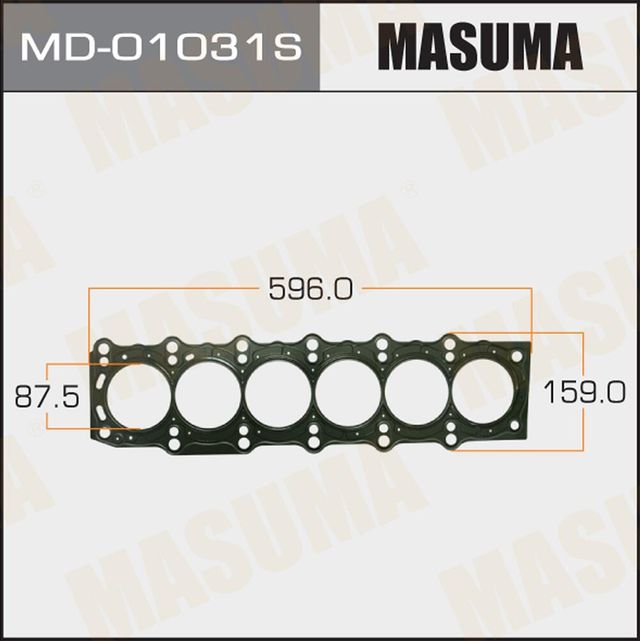 Прокладка ГБЦ Masuma для Toyota Cresta V (X100) 1996-2001. Артикул MD-01031S