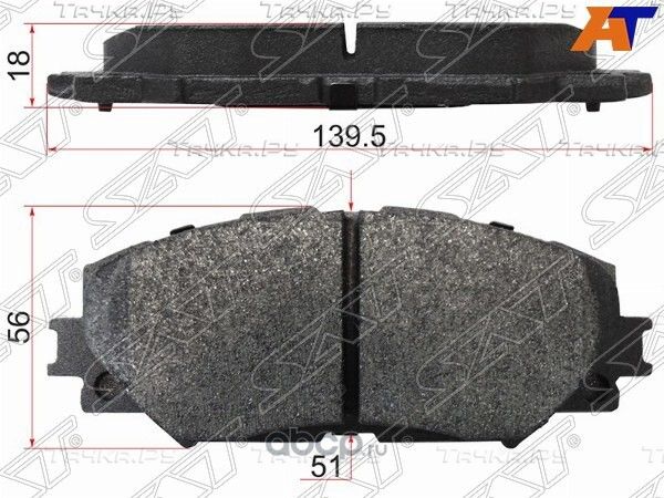 Колодки тормозные FR TOYOTA COROLLA 06- LHD (SAT). Артикул ST0446512610