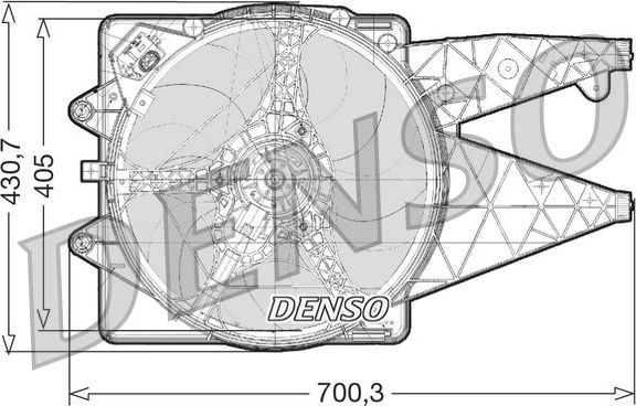 Вентилятор радиатора двигателя Denso. Артикул DER01020