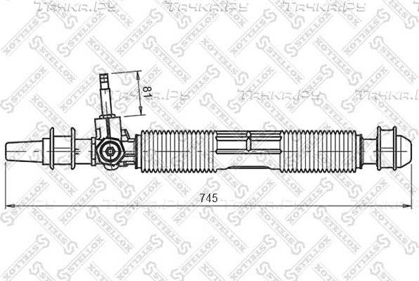 Рулевая рейка Stellox для Opel Kadett D 1979-1984. Артикул 00-35020-SX