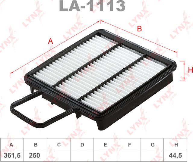 Воздушный фильтр LYNXauto для Great Wall Hover H5 2010-2017. Артикул LA-1113