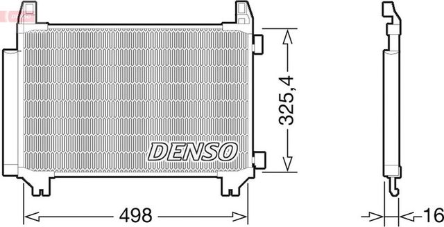 Радиатор кондиционера (конденсатор) Denso для Toyota Yaris III 2010-2014. Артикул DCN50028