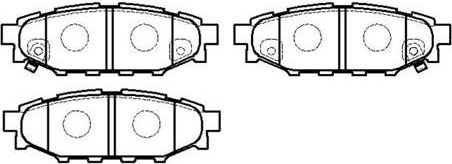Тормозные колодки HSB задние для Subaru XV I 2012-2017. Артикул HP8433