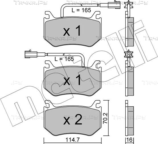 Тормозные колодки Metelli. Артикул 22-1102-0