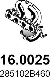 Катализатор Asso передний для Kia Ceed I 2006-2012. Артикул 16.0025