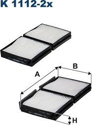 Салонный фильтр Filtron. Артикул K 1112-2x