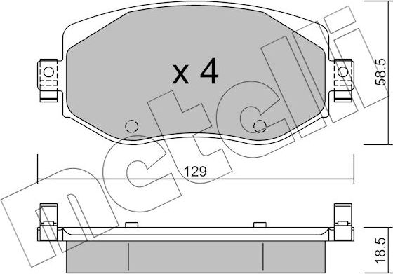 Тормозные колодки Metelli передние для Renault Megane IV 2015-2026. Артикул 22-1110-0