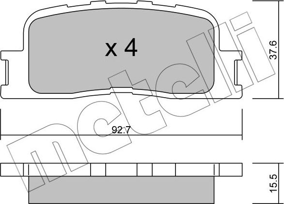 Тормозные колодки Metelli. Артикул 22-0753-0