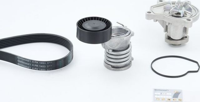Комплект поликлинового ремня (с водяным насосом) SKODA  RAPID ContiTech. Артикул 6PK1453WP1