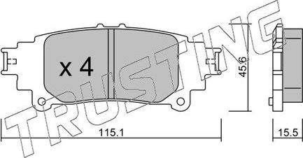 Тормозные колодки Trusting. Артикул 993.0