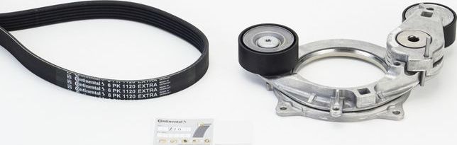 Приводной ремень поликлиновой с роликами (комплект) ContiTech. Артикул 6PK1120 EXTRA K1