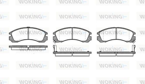 Тормозные колодки Woking передние для Mitsubishi Galant VIII 1996-2004. Артикул P2543.02