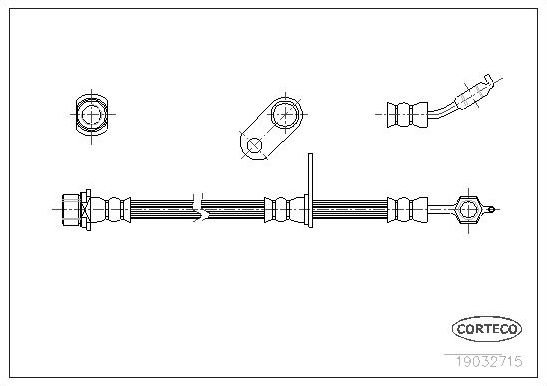 Тормозной шланг Corteco. Артикул 19032715