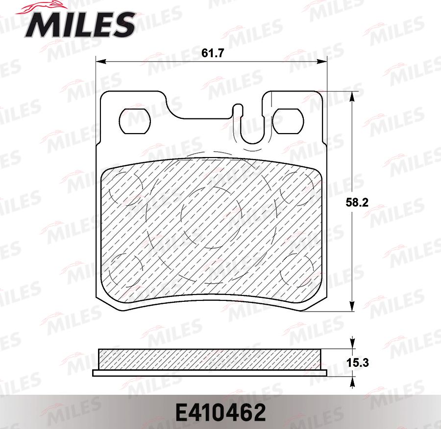 Тормозные колодки Miles (Low-Metallic). Артикул E410462