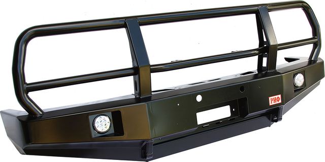 Бампер силовой РИФ передний с доп. фарами и защитной дугой для Toyota Land Cruiser 80 1990-1997. Артикул RIF080-10350