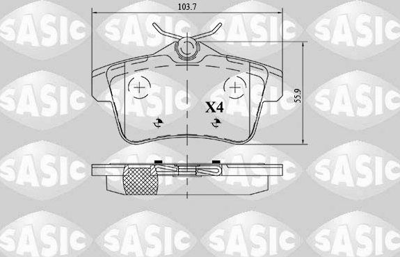 Тормозные колодки Sasic. Артикул 6210064