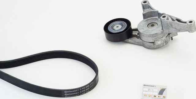 Приводной ремень поликлиновой с роликами (комплект) ContiTech для Audi A3 II (8P) 2003-2010. Артикул 6PK948K1
