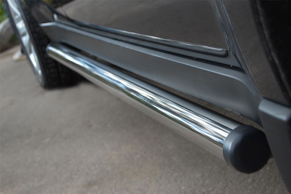 Защита порогов RusStal труба d63 (варинат 2) для Subaru Forester III 2008-2012. Артикул SFRT-0010032