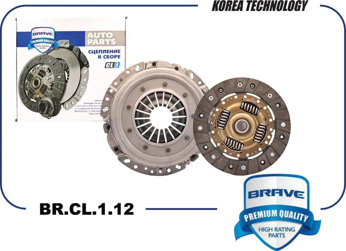 Сцепление в сборе [корзина+диск] 11189-1601000-00 BR.CL.1.12 Largus 1.6 16-, Ves (Brave). Артикул BRCL112