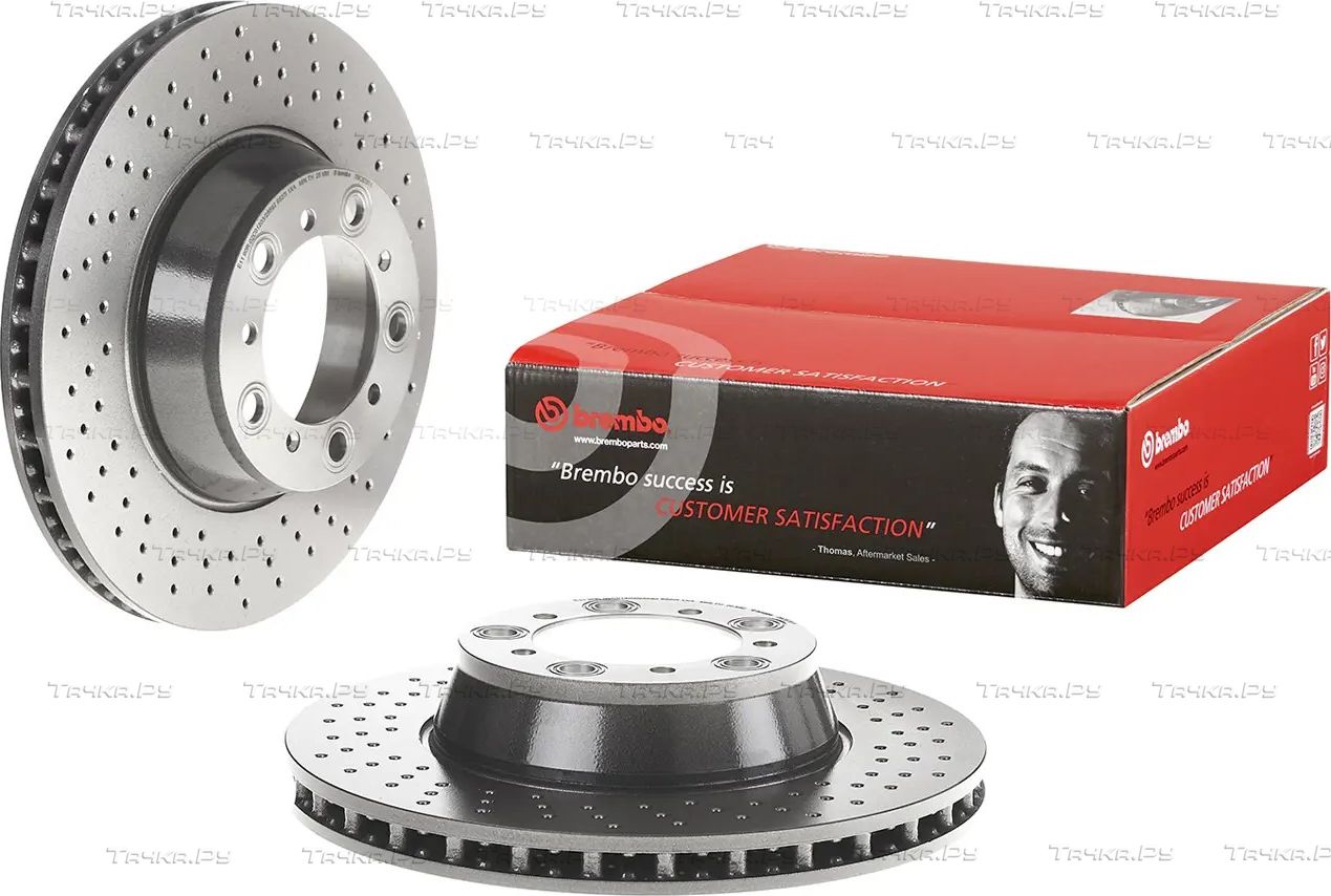 Тормозной диск Brembo PRIME LINE - UV Coated задний для Porsche 911 VII (991) 2011-2026. Артикул 09.C878.11