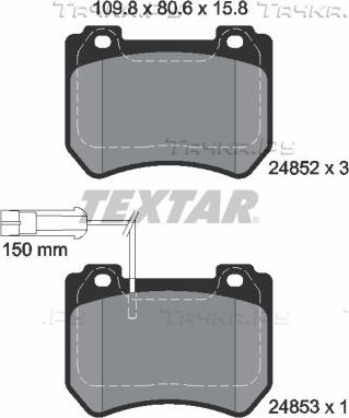 Тормозные колодки Textar Q+ передние для Alfa Romeo Brera 2006-2011. Артикул 2485201