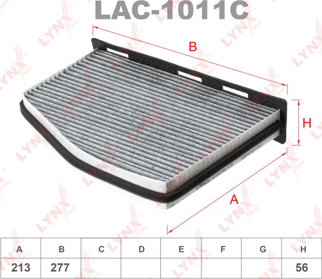 Салонный фильтр LYNXauto. Артикул LAC-1011C