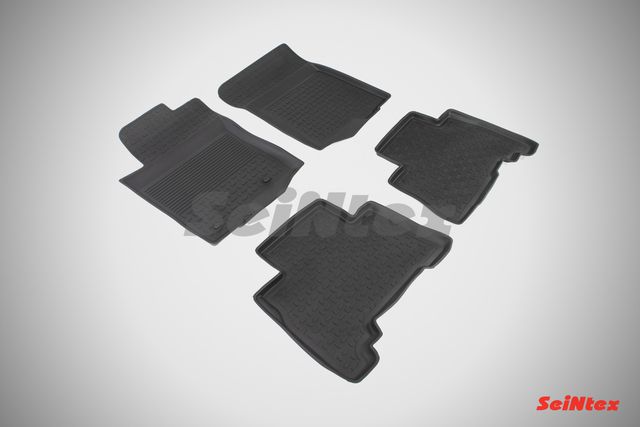 Коврики резиновые Seintex с высоким бортиком для салона Toyota Land Cruiser Prado 150 2009-2013. Артикул 86069