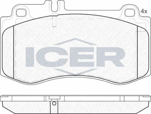 Тормозные колодки Icer. Артикул 181950