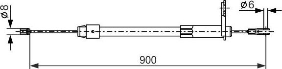 Трос ручника (тросик ручного тормоза) Bosch задний правый для Mercedes-Benz CLK-Класс II (C209, A209) 2002-2009. Артикул 1 987 477 847