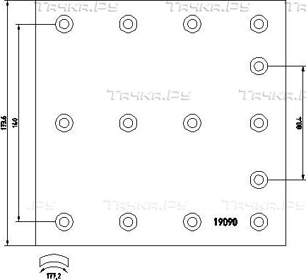 Тормозные накладки Textar передние/задние для Volvo  FL7 1985-1998. Артикул 1909002