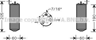 Осушитель кондиционера AVA для Renault Espace III 1997-2002. Артикул RTD036