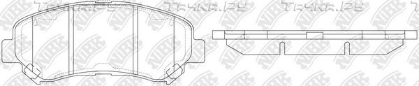 Тормозные колодки NiBK передние для Suzuki Kizashi 2010-2014. Артикул PN2801S