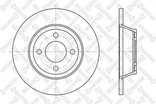 Тормозной диск Stellox передний для Audi 80 V (B4) 1991-1996. Артикул 6020-4741-SX