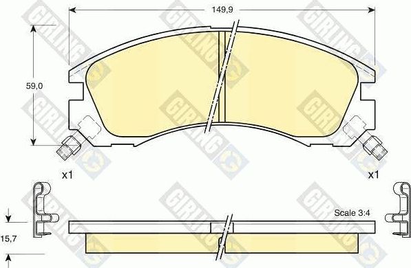 Тормозные колодки Girling. Артикул 6132009