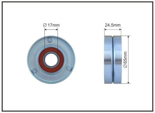 Натяжной ролик (натяжитель) приводного поликлинового ремня Caffaro (Металл). Артикул 500514