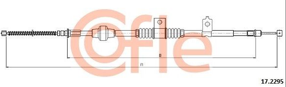 Трос ручника (тросик ручного тормоза) Cofle. Артикул 92.17.2295