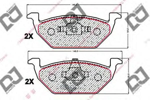 Колодки тормозные (DJ Parts). Артикул BP1930