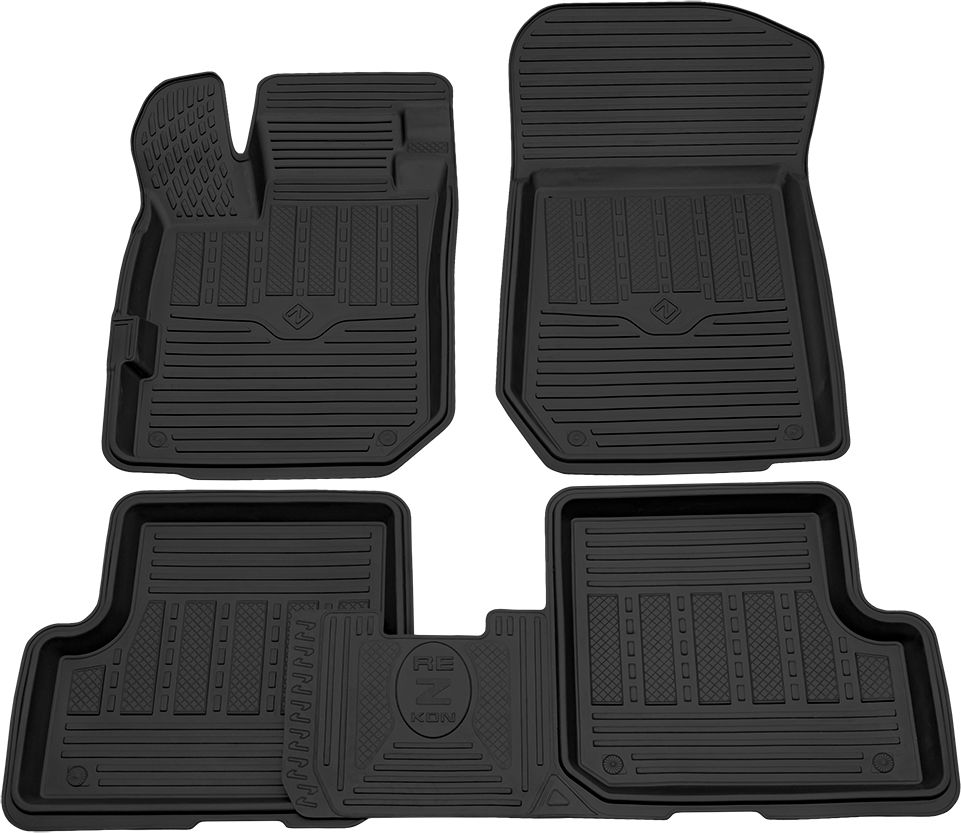 Коврики Rezkon резиновые для салона Renault Sandero II 2013-2018. Артикул 1029025300