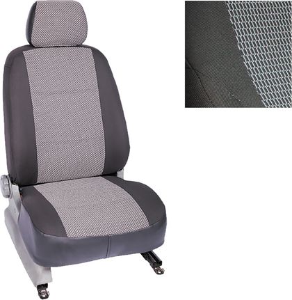 Чехлы Seintex (жаккард) на сидения (зад. сиденье 60/40) для Hyundai Tucson I 2004-2009, цвет Темно серый. Артикул 86932
