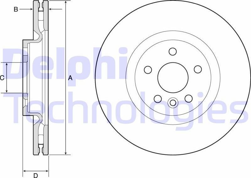 Тормозной диск Delphi. Артикул BG9183C