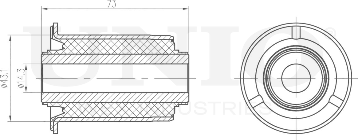 Сайлентблок рычага подвески (Unio). Артикул RMP-20574
