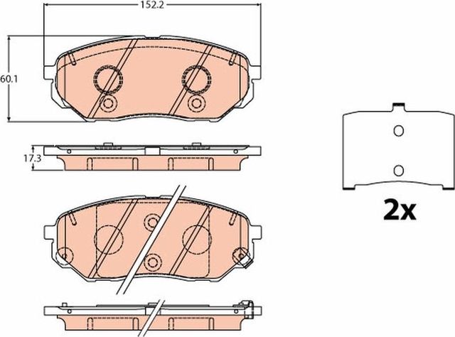 Тормозные колодки TRW. Артикул GDB2195