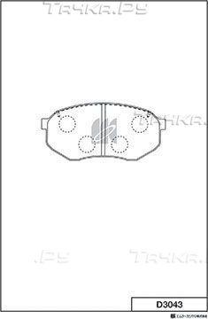 Тормозные колодки MK Kashiyama передние для Mazda 929 II (HB) 1984-1987. Артикул D3043