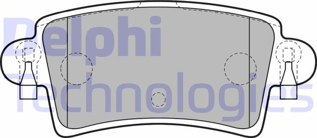 Тормозные колодки Delphi (Low-Metallic) задние для Renault Master II 1998-2010. Артикул LP1747