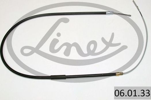 Трос ручника (тросик ручного тормоза) Linex. Артикул 06.01.33
