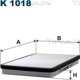 Салонный фильтр Filtron. Артикул K 1018