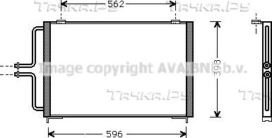 Радиатор кондиционера (конденсатор) AVA (алюминий). Артикул RT5236