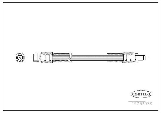 Тормозной шланг Corteco задний задний наружный для Audi A8 II (D3) 2002-2010. Артикул 19033576
