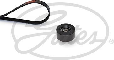 Приводной ремень поликлиновой с роликами (комплект) Gates Micro-V® Kit. Артикул K017PK1043