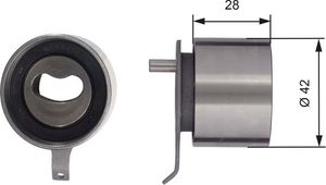 Натяжной ролик (натяжитель) ремня ГРМ Gates PowerGrip® для Daewoo Matiz I 1998-2010. Артикул T41267